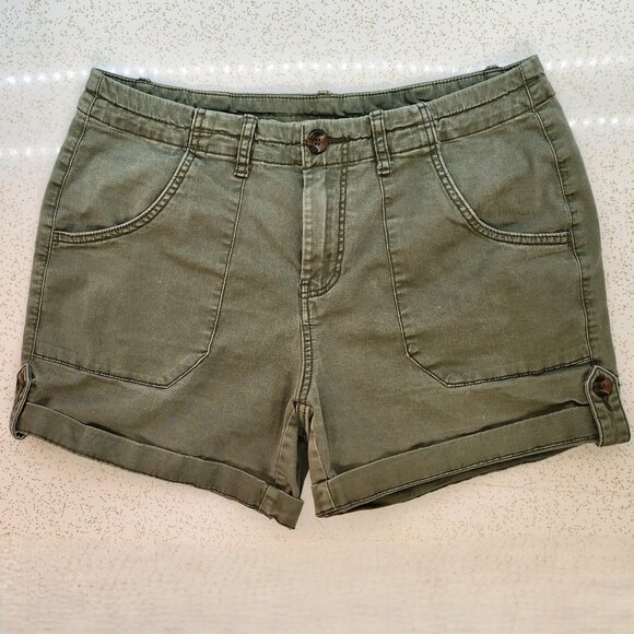 Khaki Green Shorts for Women - Picture 1 of 9